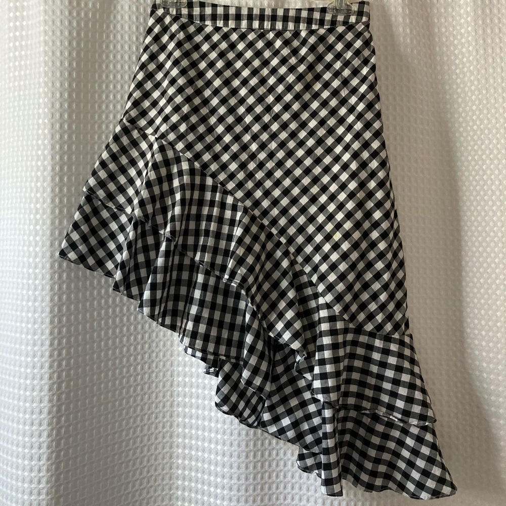 A New Day Asymmetrical Gingham skirt